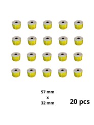 Zebra 800262-125 57mm x 32mm Thermal Paper Labels 25 mm Core Dore Manufacturer, 20 pcs 