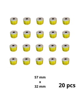 Zebra 800262-125 57mm x 32mm termopaberist etiketid 25 mm südamikuga, tootja Dore, 20 tk