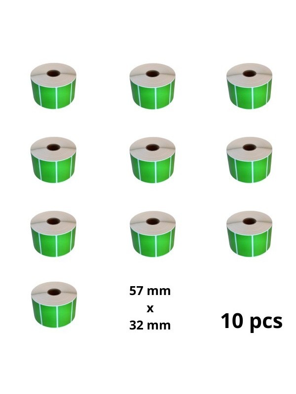 Zebra 800262-125 57mm x 32mm termopaberist etiketid 25 mm südamikuga, tootja Dore, 10 tk 