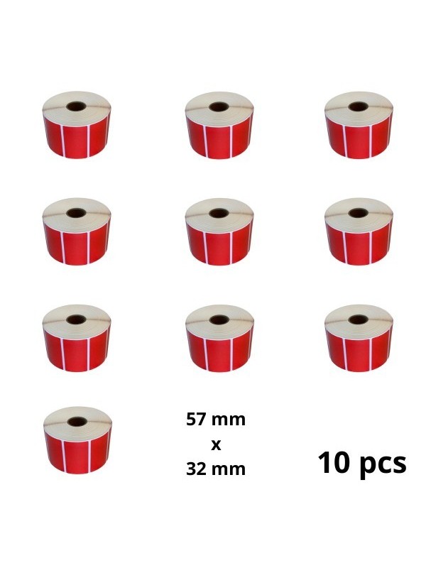 Zebra 800262-125 57mm x 32mm Red термо рулоны этикеток 25 mm сердцевина Dore производитель, 10 шт Zebra 800262-125 57mm x 32mm Red термо рулоны этикеток 25 mm сердцевина Dore производитель, 10 шт