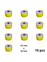 Zebra 800262-125 57mm x 32mm termopaberist etiketid 25 mm südamikuga, tootja Dore, 10 tk 