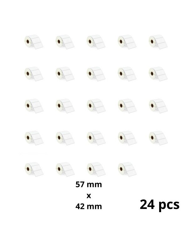 Zebra 67mm x 42mm termopaberist etiketid 25 mm südamikuga, tootja Dore, 24 tk 