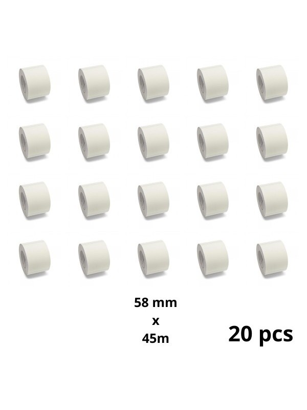Zebra 58mm x 45m термо рулоны этикеток 40 mm сердцевина Dore производитель, 20 шт Zebra 58mm x 45m термо рулоны этикеток 40 mm сердцевина Dore производитель, 20 шт