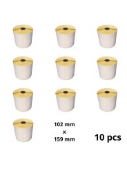 Zebra 3010066-T 102mm x 159mm termopaberist etiketid 25 mm südamikuga, tootja Dore, 10 tk 