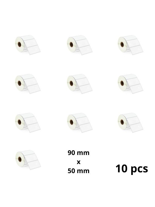 Zebra 90mm x 50mm termopaberist etiketid 25 mm südamikuga, tootja Dore, 10 tk 