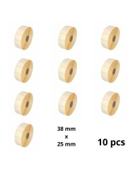 Zebra 880595-025DU 38mm x 25mm Thermal Paper Labels 25 mm Core Dore Manufacturer, 10 pcs 