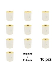 Zebra 800284-605 102mm x 210mm termopaberist etiketid 25 mm südamikuga, tootja Dore, 10 tk 