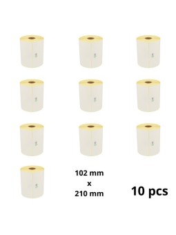 Zebra 3005093 102mm x 210mm Thermal Paper Labels 25 mm Core Dore Manufacturer, 10 pcs