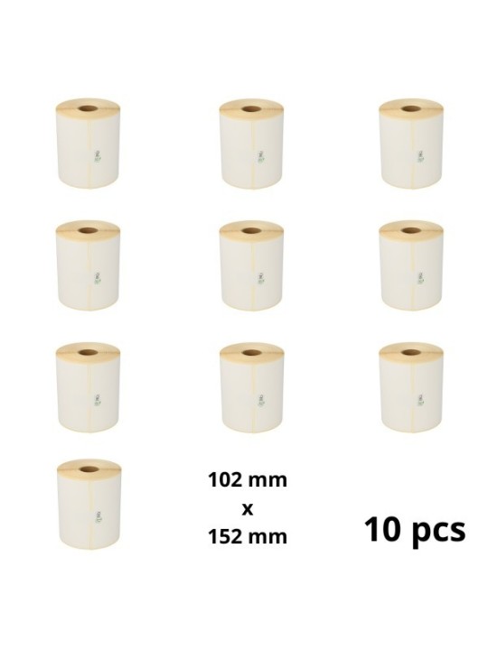 Zebra 800264-605 102mm x 152mm termopaberist etiketid 25 mm südamikuga, tootja Dore, 10 tk 