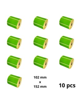 Zebra 800264-605 102mm x 152mm Thermal Paper Labels 25 mm Core Dore Manufacturer, 10 pcs