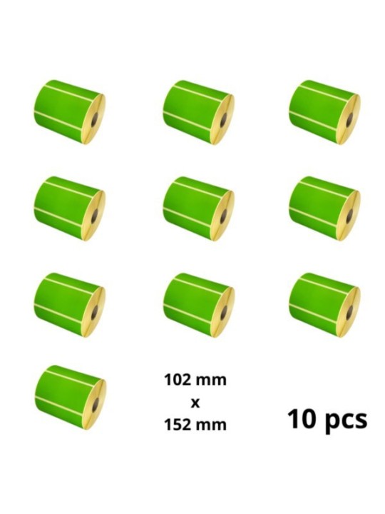 Zebra 800264-605 102mm x 152mm Thermal Paper Labels 25 mm Core Dore Manufacturer, 10 pcs 