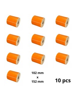 Zebra 800264-605 102mm x 152mm lämpöpaperitarrat 25 mm ytimellä, valmistaja Dore, 10 kpl