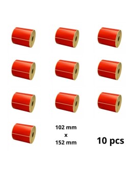 Zebra 800264-605 102mm x 152mm Thermal Paper Labels 25 mm Core Dore Manufacturer, 10 pcs