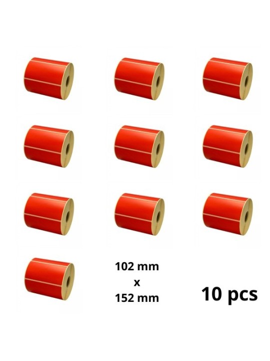 Zebra 800264-605 102mm x 152mm Thermal Paper Labels 25 mm Core Dore Manufacturer, 10 pcs 