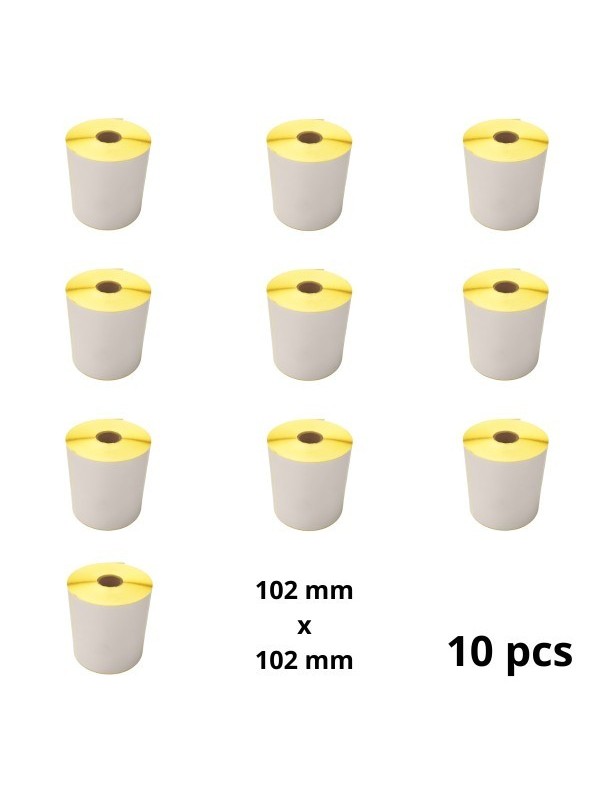 Zebra 800264-405 102mm x 102mm Thermal Paper Labels 25 mm Core Dore Manufacturer, 10 pcs 