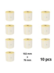 Zebra 800264-305 102mm x 76mm Thermal Paper Labels 25 mm Core Dore Manufacturer, 10 pcs