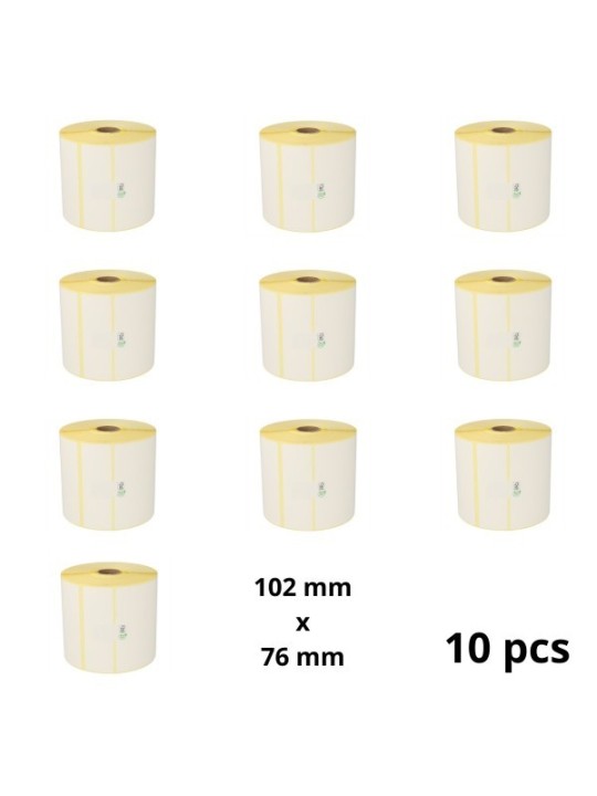Zebra 800264-305 102mm x 76mm Thermal Paper Labels 25 mm Core Dore Manufacturer, 10 pcs