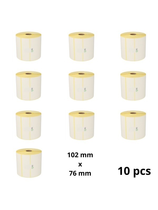 Zebra 800264-305 102mm x 76mm Thermal Paper Labels 25 mm Core Dore Manufacturer, 10 pcs