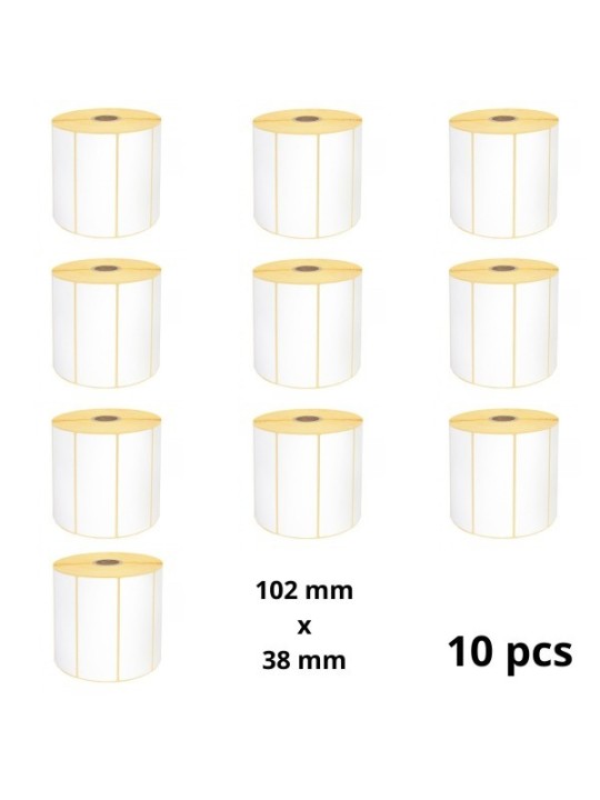 Zebra 800264-155 102mm x 38mm termopaberist etiketid 25 mm südamikuga, tootja Dore, 10 tk 