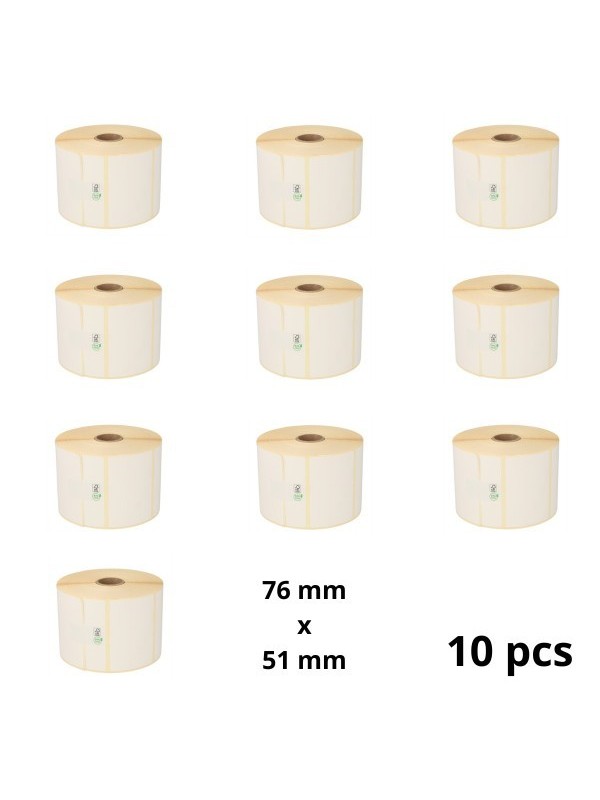 Zebra 800263-205 76mm x 51mm termopaberist etiketid 25 mm südamikuga, tootja Dore, 10 tk