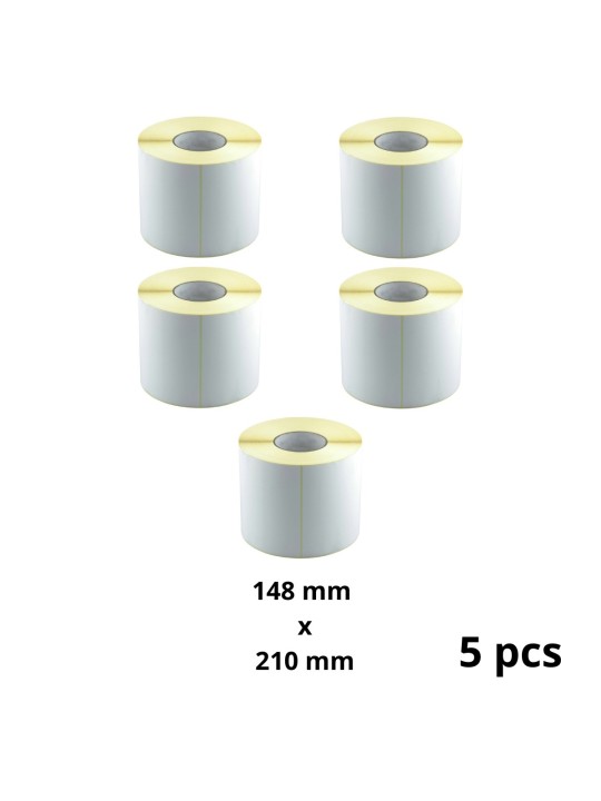 Zebra 148mm x 210mm Thermal Paper Labels 76 mm Core Dore Manufacturer, 5 pcs