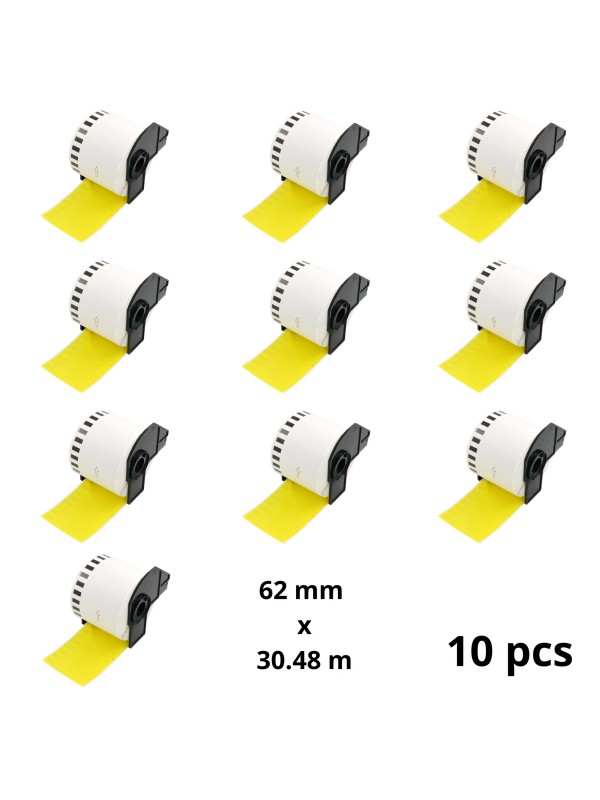 Brother DK-22205 DK22205 Gold 62mm x 30480mm Thermal Paper Labels Dore manufacturer, 10 pcs