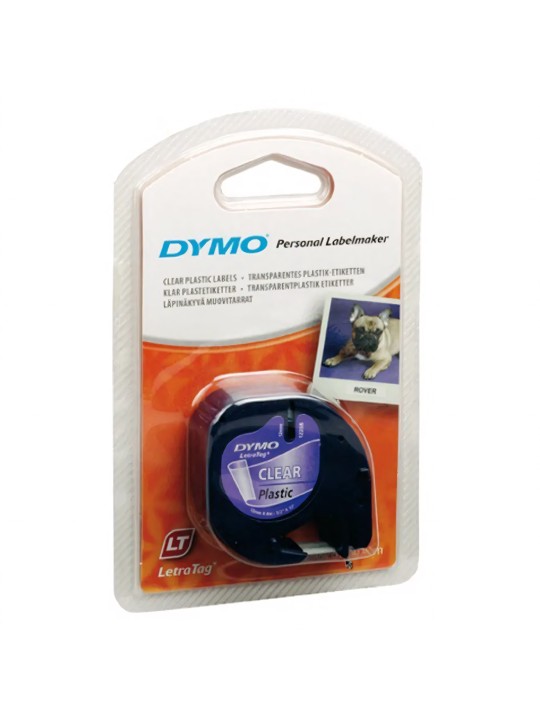 Dymo аналог лента 12mm x 4m 12267 S0721530 Black on Clear