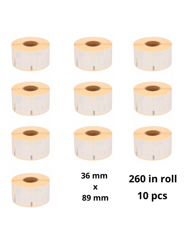 Seiko SLP-2RLE Dymo 99012 label roll Dore compatible set 10 pcs