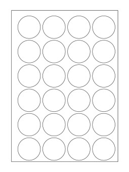 Labels A4 size D40 mm x 24