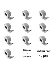 Dymo 99010 S0722370 label roll Dore compatible set 10 pcs removable