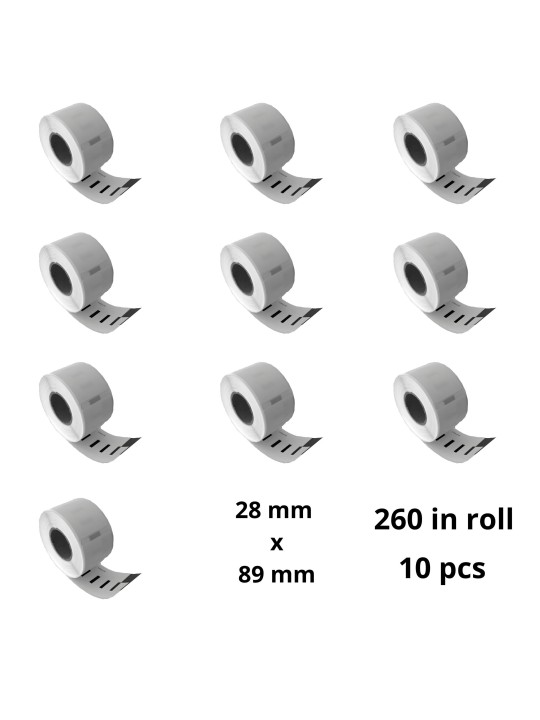 Dymo 99010 S0722370 label roll Dore compatible set 10 pcs removable