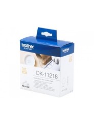 Brother DK-11218 Round Labels, Black on White Paper, 24 mm, 1000 labels per roll