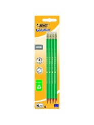 Bic Pieštukai su trintuku Evolution Original HB, 4 vnt. rinkinys 049012