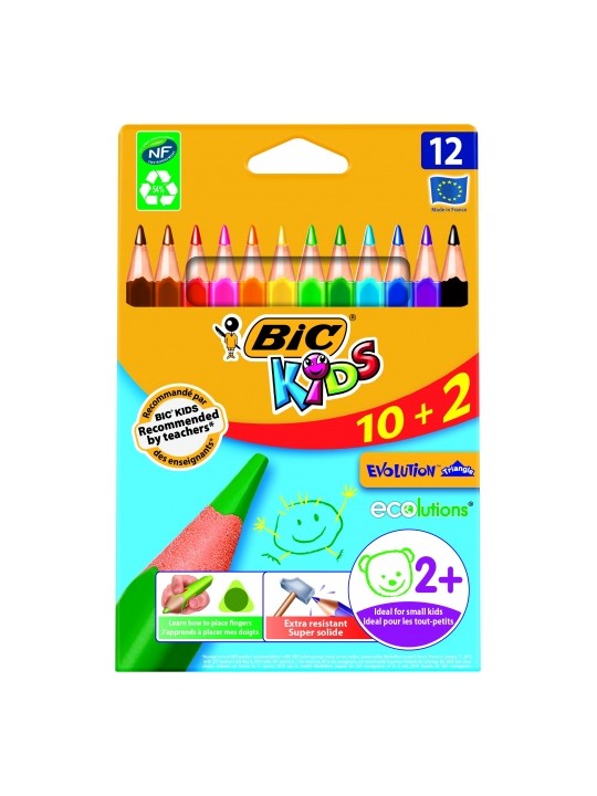 Bic Spalvoti pieštukai Evolution Triangle 12 spalvų rinkinys 8871462