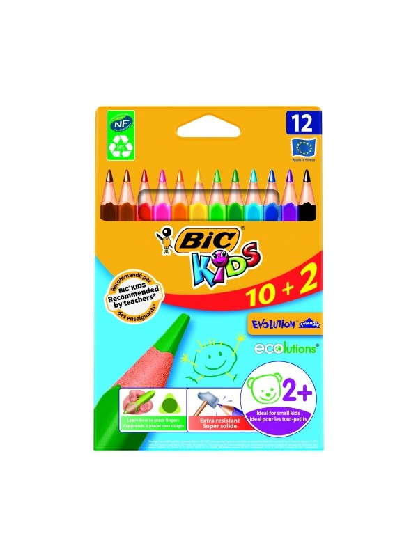 Bic Spalvoti pieštukai Evolution Triangle 12 spalvų rinkinys 8871462