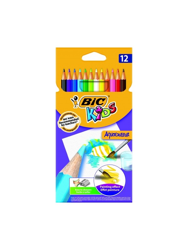 Bic Spalvoti pieštukai Aquacouleur 12 spalvų rinkinys 8575613