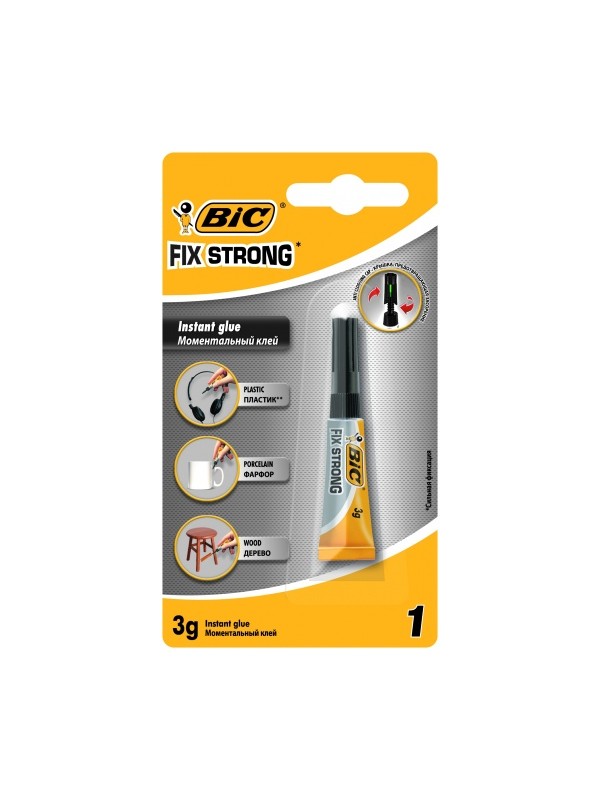 Bic Stiprios fiksacijos klijai Fix Strong 3 g 9020852 1 vnt.