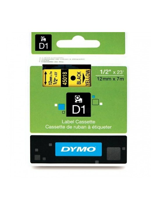 Dymo Label 45018 Geltona/Juoda (S0720580), juostelė