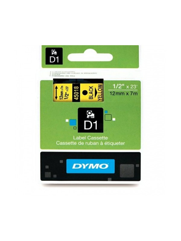 Dymo Label 45018 Geltona/Juoda (S0720580), juostelė