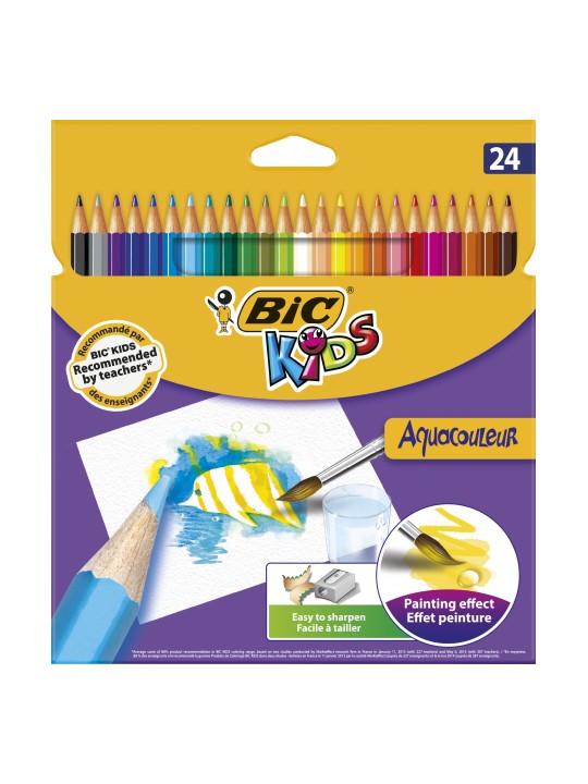 Bic Spalvoti pieštukai Aquacouleur 24 spalvų rinkinys