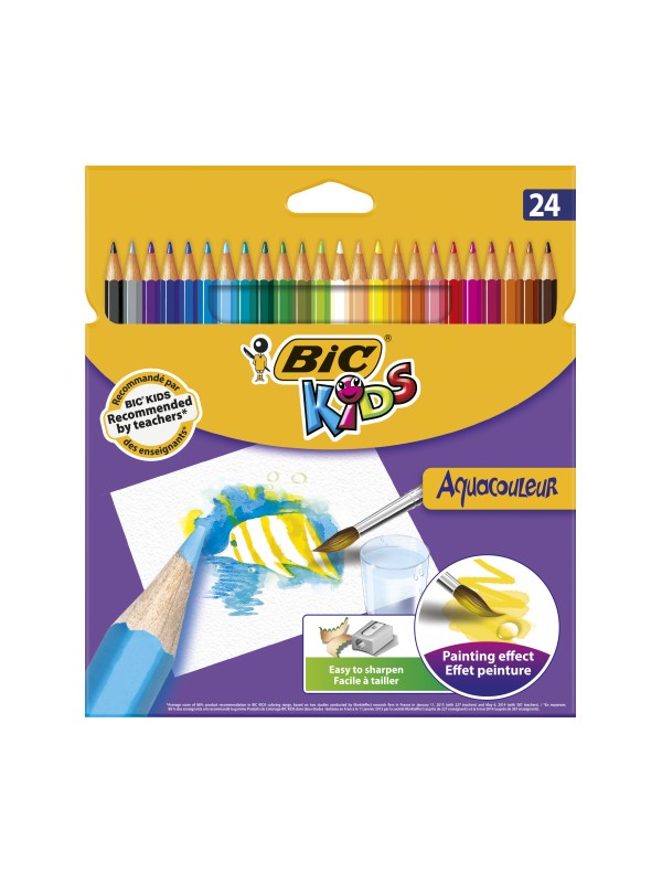 Bic Spalvoti pieštukai Aquacouleur 24 spalvų rinkinys