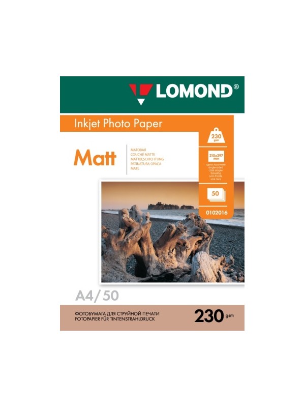 Fotopopierius Lomond Photo Inkjet Paper Matinis 230 g/m2 A4, 50 lapų