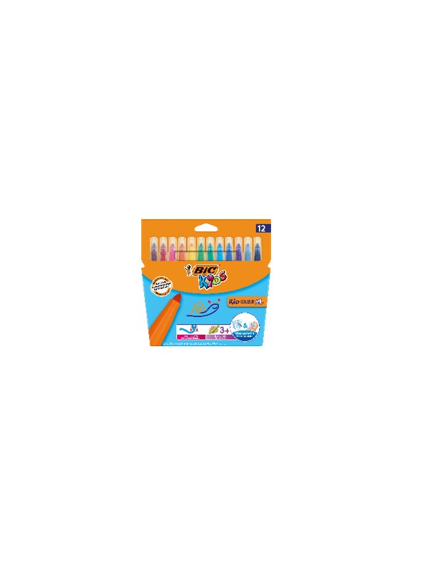 BIC Flomasteriai KID Couleur XL, 12 spalvų rinkinys