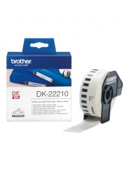 Brother DK-22210 Continuous Length On Balta 29 mm x30.48m, juoda juostelė