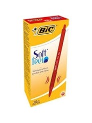 Bic Tušinukas Softfeel Clic 1.0 mm, raudonas, 1 vnt.