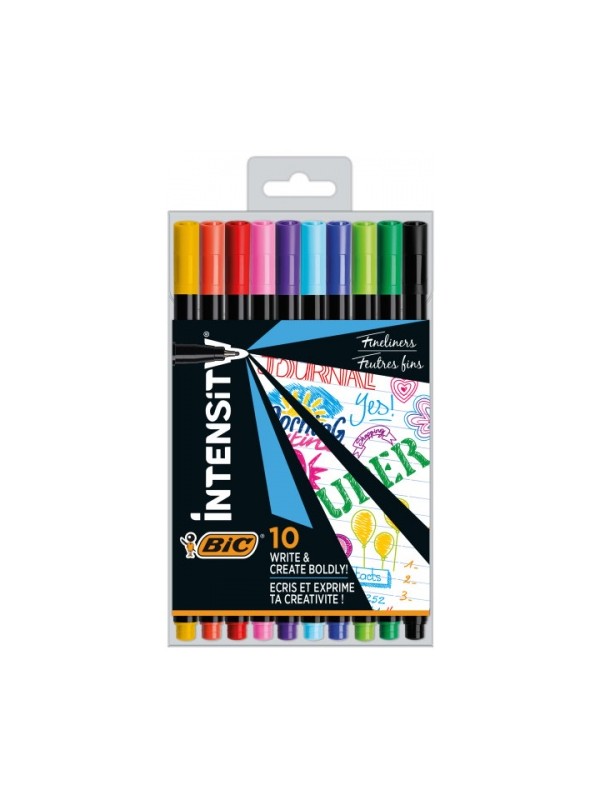 Bic Rašiklių rinkinys FineLiners Intensity Fine 0.4 mm, 10 spalvų rinkinys CEL1011727