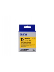 Epson LK-4YBW (C53S654014) Ženklinimo juostos kasetė, Strong Adhesive, Black on Yellow (12mm, 9m)