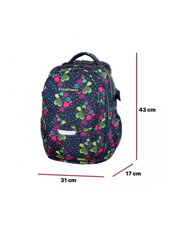 Kuprinė CoolPack Factor Lime Hearts