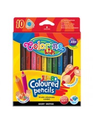 Spalvoti pieštukai Colorino Kids JUMBO, trikampiai 10 spalvų