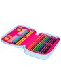 Forminis dviejų skyrių penalas su priedais CoolPack Jumper 2 Pink Scribble